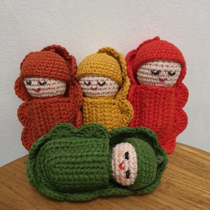 Makk babák (12cm) - horgolt játékfigurák - Meska.hu