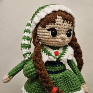 Karácsonyi manó lány - horgolt figurák - játék & sport - plüssállat & játékfigura - nyuszi - Meska.hu