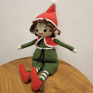 Karácsonyi manó - horgolt figurák, Játék & Sport, Plüssállat & Játékfigura, Nyuszi, Horgolás, MESKA