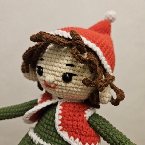 Karácsonyi manó - horgolt figurák - játék & sport - plüssállat & játékfigura - nyuszi - Meska.hu