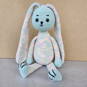 Pasztell nyuszi - horgolt játékfigura, Játék & Sport, Plüssállat & Játékfigura, Nyuszi, Horgolás, MESKA