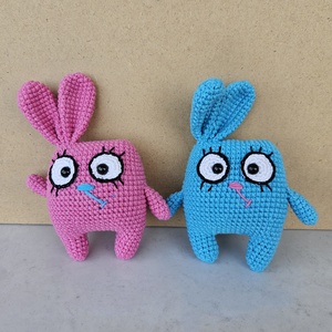 Kocka nyuszipár - horgolt, Játék & Sport, Plüssállat & Játékfigura, Nyuszi, Horgolás, MESKA