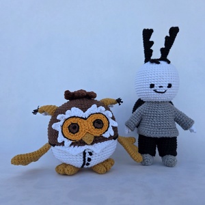 Frici + Bagoly + Vendel (Bogyó és Babócából) - horgolt játékfigurák - játék & sport - plüssállat & játékfigura - nyuszi - Meska.hu