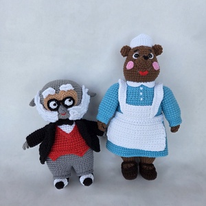 Dr Bubó és Ursula - horgolt játékfigura, Játék & Sport, Plüssállat & Játékfigura, Nyuszi, Horgolás, MESKA
