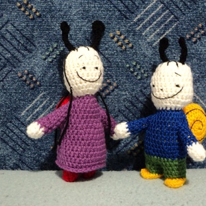 Bogyó és Babóca - horgolt mesefigurák gyurmamacsek megrendelésére -  - Meska.hu