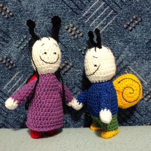 Bogyó és Babóca - horgolt mesefigurák gyurmamacsek megrendelésére -  - Meska.hu