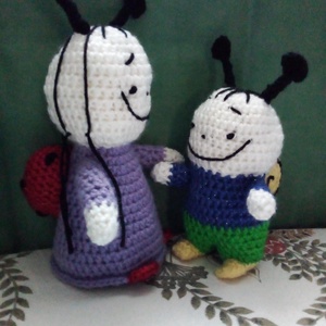 Bogyó és Babóca horgolt figurák - játék & sport - plüssállat & játékfigura - csiga - Meska.hu