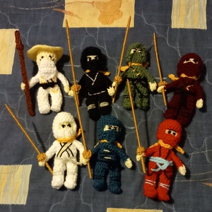 Horgolt ninja Pappkate részére - játék & sport - baba & babaház - baba - Meska.hu