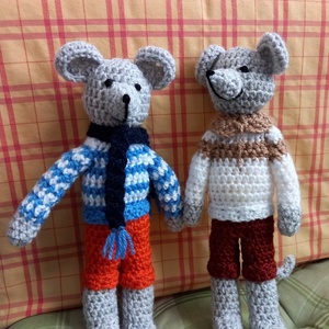 Horgolt egérke,mesefigura - játék & sport - plüssállat & játékfigura - egér - Meska.hu