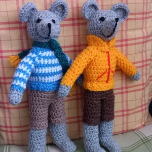 Horgolt mesefigura,egér - játék & sport - plüssállat & játékfigura - egér - Meska.hu