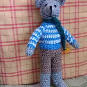 Horgolt mesefigura,egér - játék & sport - plüssállat & játékfigura - egér - Meska.hu