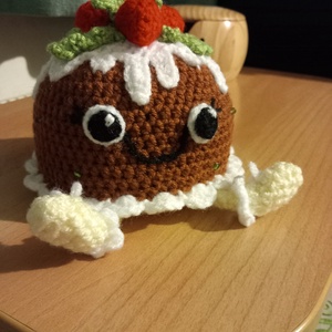 Horgolt csokis epertorta, sütike - Meska.hu
