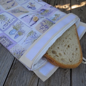 Frissen tartó kenyérzsák - Levendulás - Közepes méret - táska & tok - bevásárlás & shopper táska - kenyeres zsák - Meska.hu