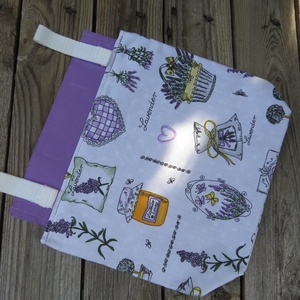 Levendula mintás textil tároló, textil zsák  - otthon & életmód - konyhafelszerelés, tálalás - Meska.hu