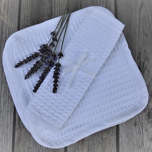 Rózsa mintás textil tároló, textil zsák + 6 db gofris törlőkendő -  - Meska.hu