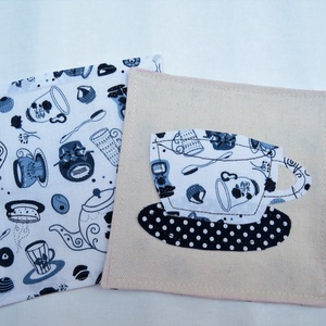 Textil pohár alátét  - otthon & életmód - konyhafelszerelés, tálalás - tálalás - tányér- és poháralátét - Meska.hu