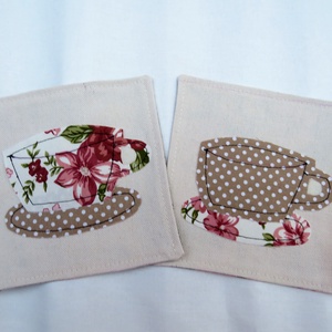 Textil pohár alátét , Otthon & Életmód, Konyhafelszerelés, tálalás, Tálalás, Tányér- és poháralátét, Varrás, MESKA