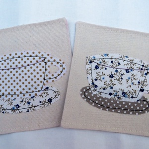 Textil pohár alátét , Otthon & Életmód, Konyhafelszerelés, tálalás, Tálalás, Tányér- és poháralátét, Varrás, MESKA