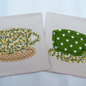 Textil pohár alátét , Otthon & Életmód, Konyhafelszerelés, tálalás, Tálalás, Tányér- és poháralátét, Varrás, MESKA