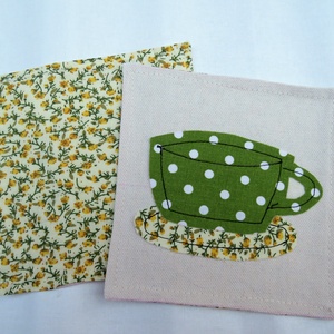 Textil pohár alátét  - otthon & életmód - konyhafelszerelés, tálalás - tálalás - tányér- és poháralátét - Meska.hu