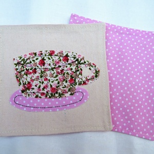 Textil pohár alátét  - otthon & életmód - konyhafelszerelés, tálalás - tálalás - tányér- és poháralátét - Meska.hu