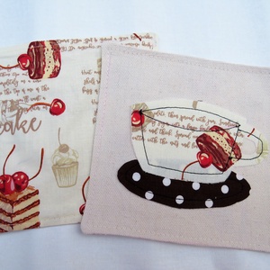 Textil pohár alátét  - otthon & életmód - konyhafelszerelés, tálalás - tálalás - tányér- és poháralátét - Meska.hu