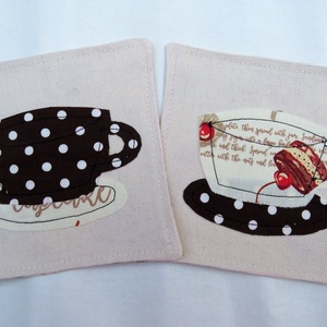 Textil pohár alátét , Otthon & Életmód, Konyhafelszerelés, tálalás, Tálalás, Tányér- és poháralátét, Varrás, MESKA