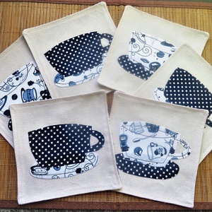 Textil pohár alátét  - otthon & életmód - konyhafelszerelés, tálalás - tálalás - tányér- és poháralátét - Meska.hu