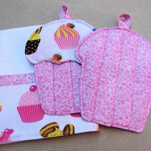 Cupcake sütőkesztyűk törlőkendővel - otthon & életmód - konyhafelszerelés, tálalás - konyhai textil - edényfogó & edényfedő - Meska.hu