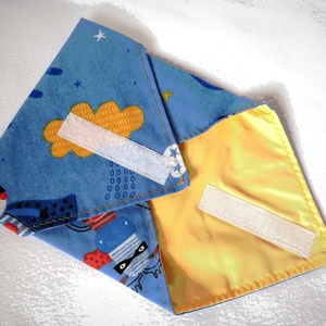 Gyermek szendvics csomagoló garnitúra színes vízhatlan belsővel- Szuperhős állatok  - Meska.hu