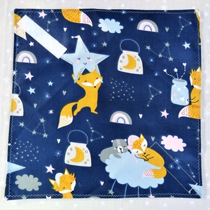 Gyermek szendvics csomagoló garnitúra színes vízhatlan belsővel - Jó éjt kis rókás - Akció! - táska & tok - uzsonna- & ebéd tartó - szendvics csomagoló - Meska.hu