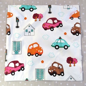 Újra szalvéta-tasak garnitúra - Színes autók - táska & tok - uzsonna- & ebéd tartó - szendvics csomagoló - Meska.hu