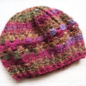 Női horgolt barett sapka  - ruha & divat - sál, sapka, kendő - sapka - Meska.hu