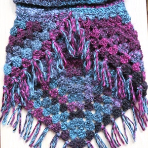 Női horgolt nyakmelegítő sál - ruha & divat - sál, sapka, kendő - sál - Meska.hu