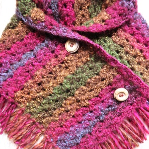 Női horgolt nyakmelegítő sál, Ruha & Divat, Sál, Sapka, Kendő, Sál, Horgolás, MESKA