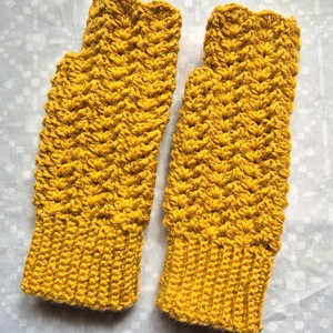 Női horgolt kézmelegítő kesztyű - ruha & divat - sál, sapka, kendő - kesztyű - Meska.hu