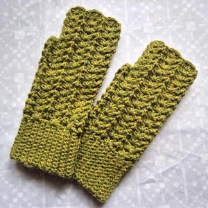 Női horgolt kézmelegítő kesztyű - Meska.hu
