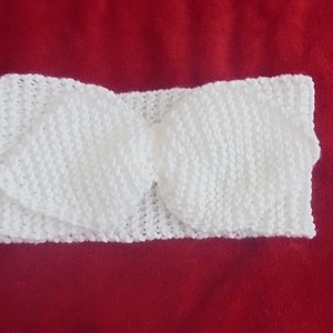 Masni - kötött, fehér fejpánt - ruha & divat - sál, sapka, kendő - vállkendő - Meska.hu