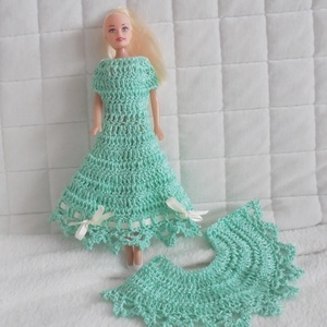 Kislányok öröme - Barbie báli ruhája pelerinnel , Játék & Sport, Baba & babaház, Babaruha, babakellék, Kötés, MESKA