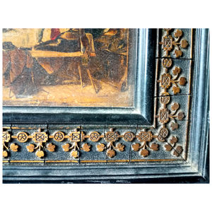 Lánykérés, 100 éves antik olajnyomat - művészet - festmény - olajfestmény - Meska.hu