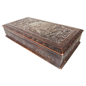 Antik, Jáva szigetérő származó faragott doboz - otthon & életmód - dekoráció - asztal és polc dekoráció - díszdoboz - Meska.hu