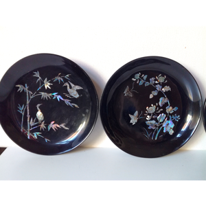 Vintage koreai kagyló berakásos 4 részes tálka készlet - otthon & életmód - dekoráció - kép & falikép - több részes kép - Meska.hu