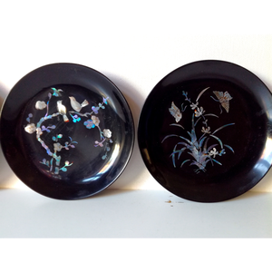 Vintage koreai kagyló berakásos 4 részes tálka készlet - otthon & életmód - dekoráció - kép & falikép - több részes kép - Meska.hu