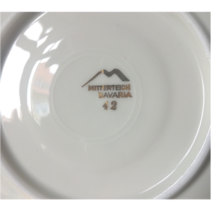 Vintage Bavaria Mitterteich elsőáldozó vagy keresztelő mintás készlet - otthon & életmód - konyhafelszerelés, tálalás - tálalás - teás- és kávés pohár, készlet - Meska.hu