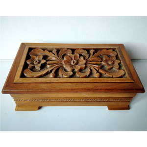 Faragott diófa kincses ládikó ékszertartó doboz - otthon & életmód - dekoráció - asztal és polc dekoráció - díszdoboz - Meska.hu