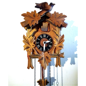 Vintage kicsi faragott Schwarzwaldi kakukkos óra - otthon & életmód - dekoráció - fali és függő dekoráció - falióra & óra - Meska.hu