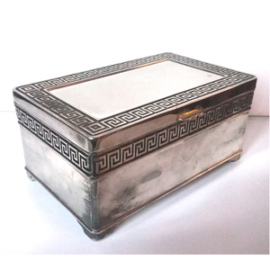 Antik ezüstözött alpakka kincses doboz - otthon & életmód - dekoráció - asztal és polc dekoráció - díszdoboz - Meska.hu