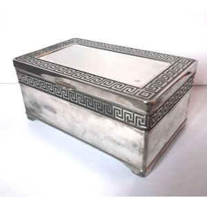 Antik ezüstözött alpakka kincses doboz - otthon & életmód - dekoráció - asztal és polc dekoráció - díszdoboz - Meska.hu