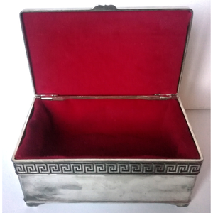 Antik ezüstözött alpakka kincses doboz - otthon & életmód - dekoráció - asztal és polc dekoráció - díszdoboz - Meska.hu