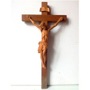 Vintage feszület olasz fafaragó mestertől - otthon & életmód - vallás - kereszt - Meska.hu